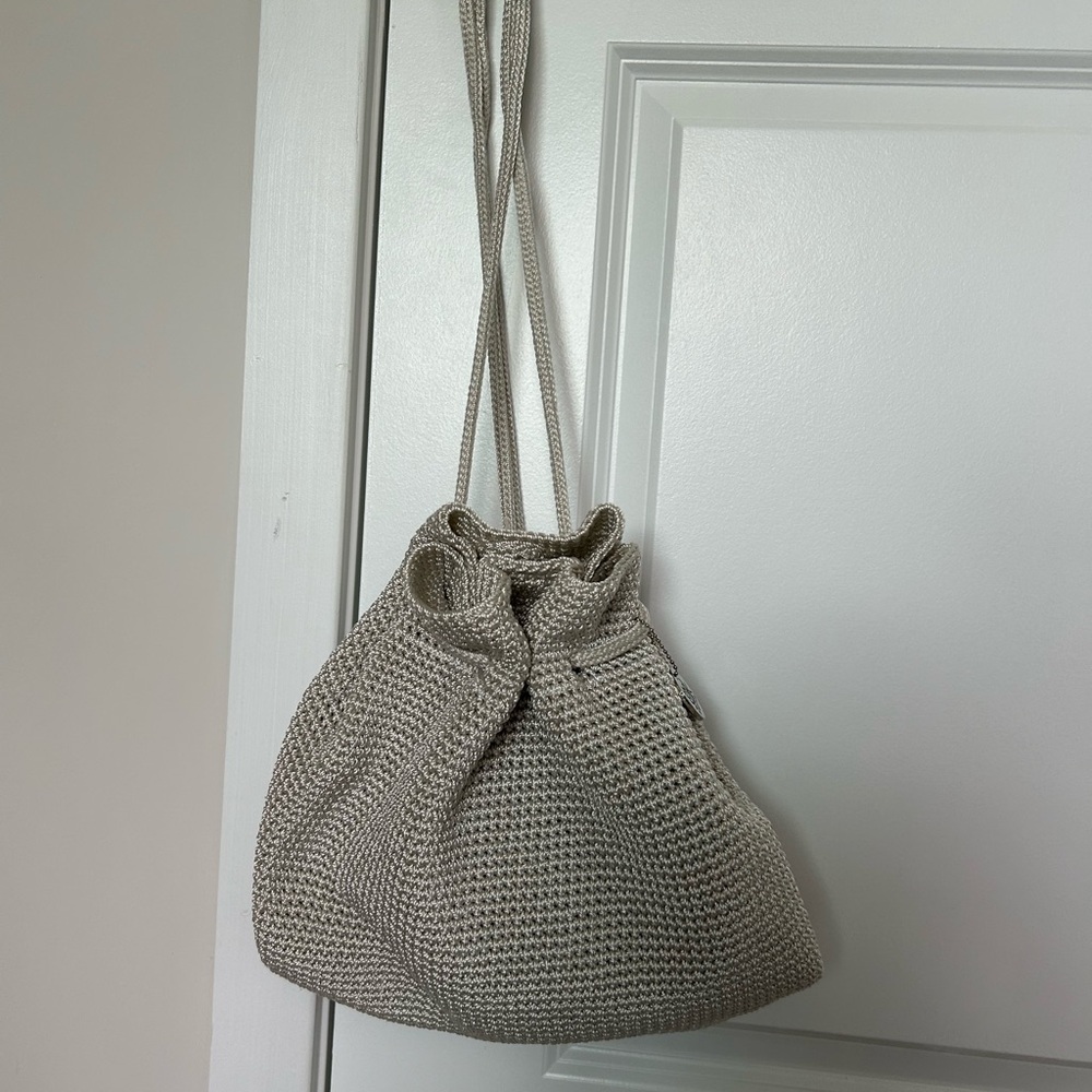 The Sak Cream Drawstring Bag